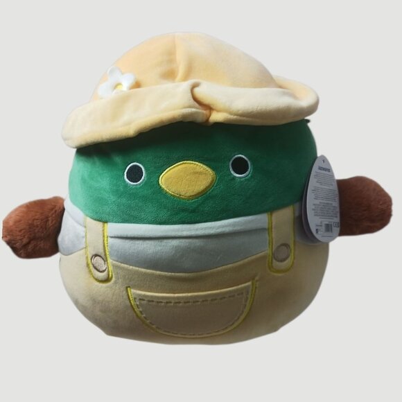 Squishmallows Avery Duck  Farmer 12" Plush Toy Yellow/Green - Picture 9 of 13